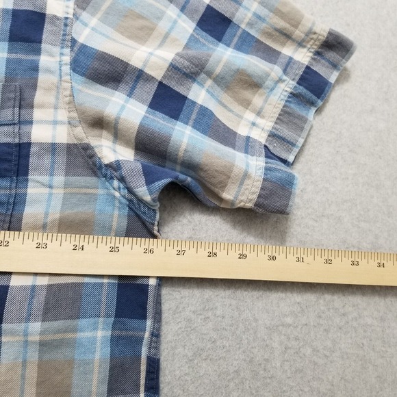 Abercrombie & Fitch Shirt Mens Large Plaid Casual Button Up‎ Short Sleeve - Picture 11 of 15